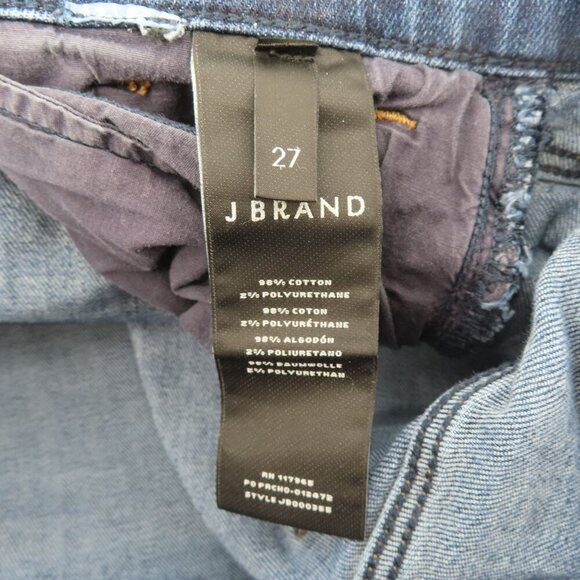 J Brand Womens 27 Raw Hem Blue Denim Jeans Cotton Blend Style JB000355 Pockets - Picture 9 of 12